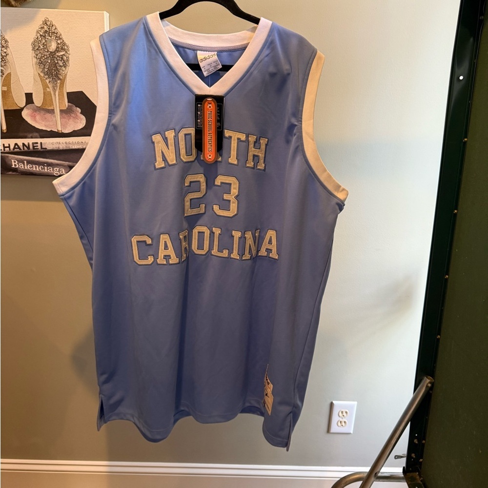 NWT Adidas/True School Authentic UNC 23 Michael Jordan Jersey MSRP $300 - Picture 4 of 13